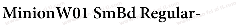 MinionW01 SmBd Regular字体转换
